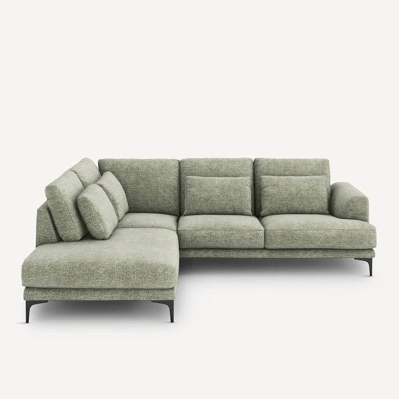Am.pm Geschlossenes Ecksofa Marsile Mit Ecke Links, Strukturbaumwolle