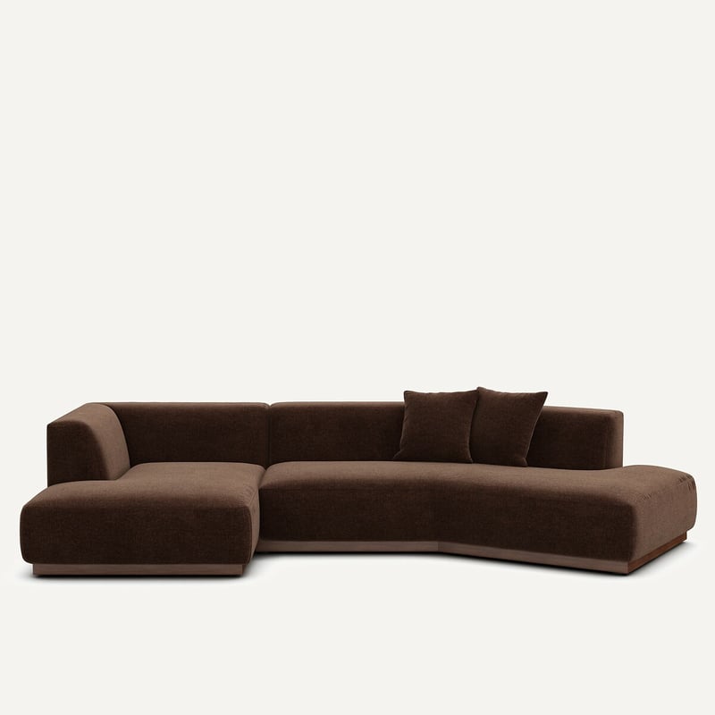 Am.pm Ecksofa Links Offen Velours Chenille, Jacopo