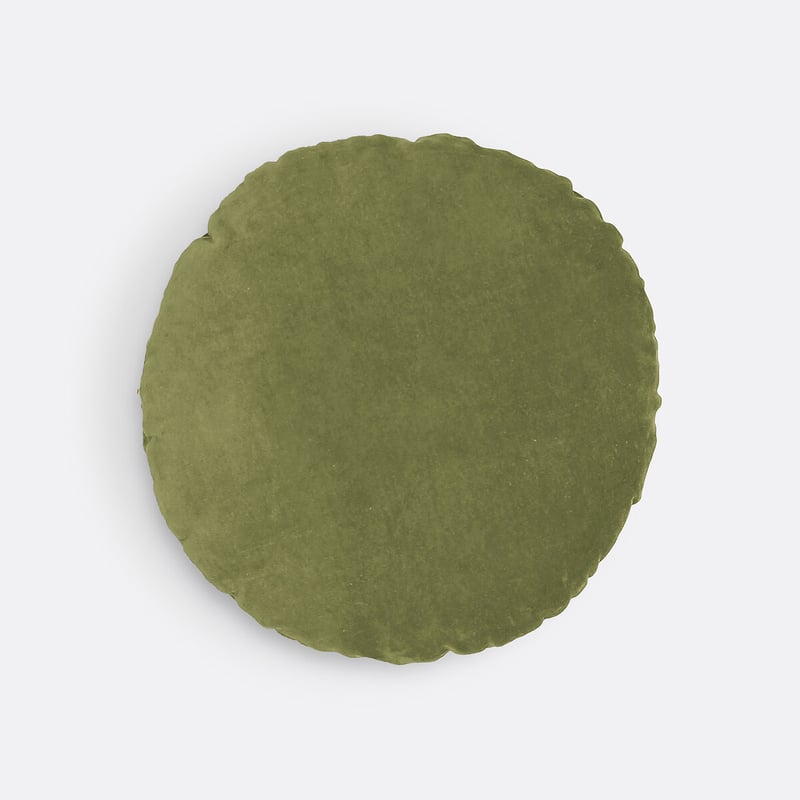 Kissen Velvet, Rund Mit Samtbezug