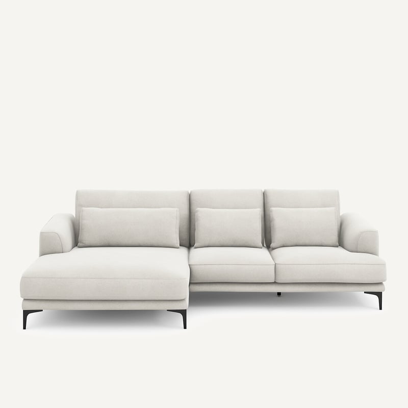 Am.pm Ecksofa Meridian Xl Links In Leinenvelours, Marsile