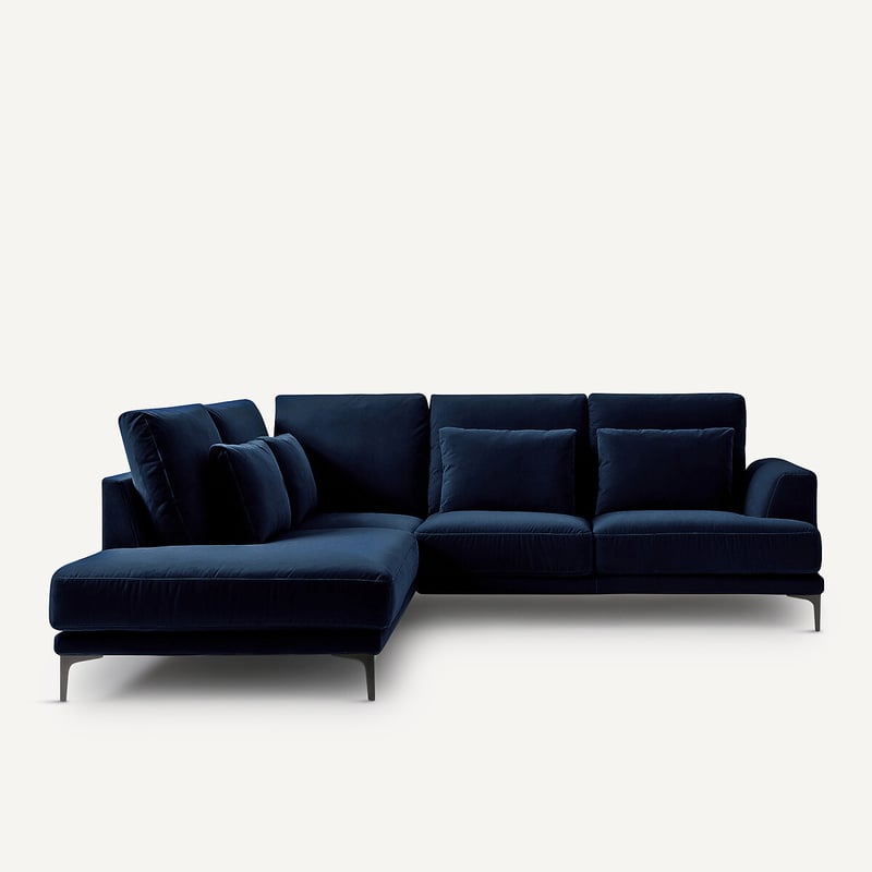 Am.pm Geschlossenes Ecksofa Marsile Mit Ecke Links, Samt