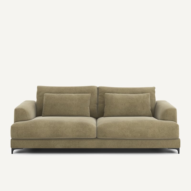 Am.pm 4-sitzer-sofa, Umwandelbar, Aus Leinenvelours, Marsile