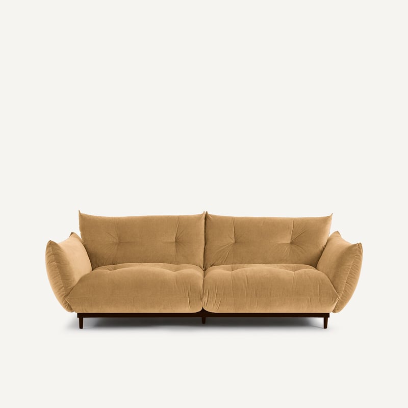 Am.pm 3-sitzer-sofa, Velours Stone, Vitoria