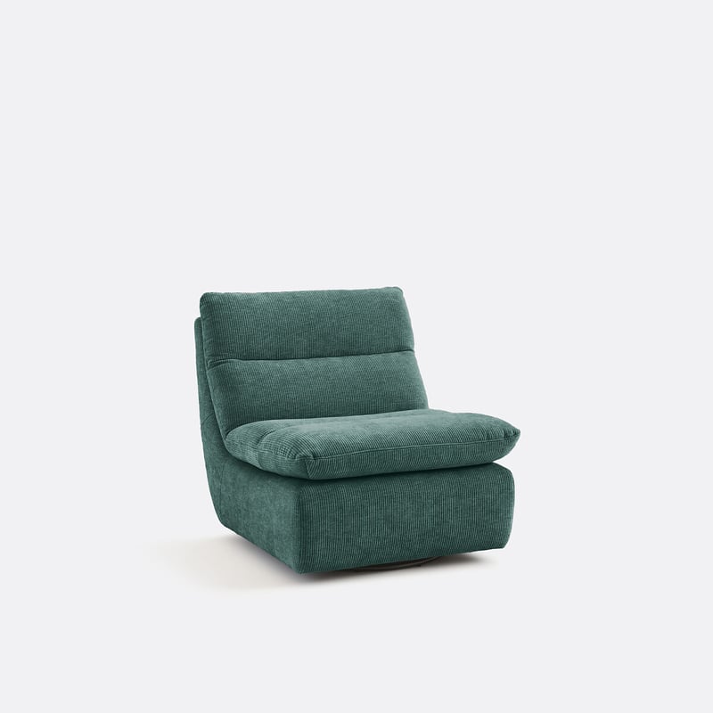 Drehbarer Sessel Aus Geprägtem Velours, Erable