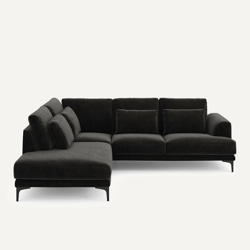 Am.pm Sofa, Linke Ecke, Geschlossen, Aus Chenille-samt, Marsile