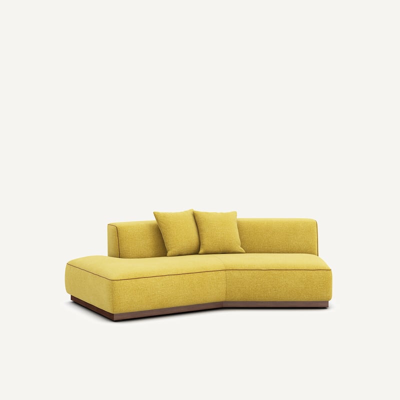 Am.pm Halbes Sofa Links In Meliertem Canvas, Jacopo