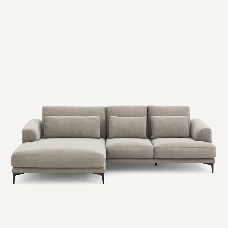 Am.pm Ecksofa Meridian Xl Links In Chenille-velours, Marsile