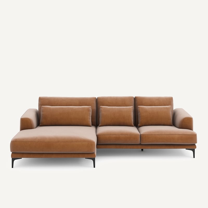 Am.pm Ecksofa Meridian Xl Links In Velours, Marsile