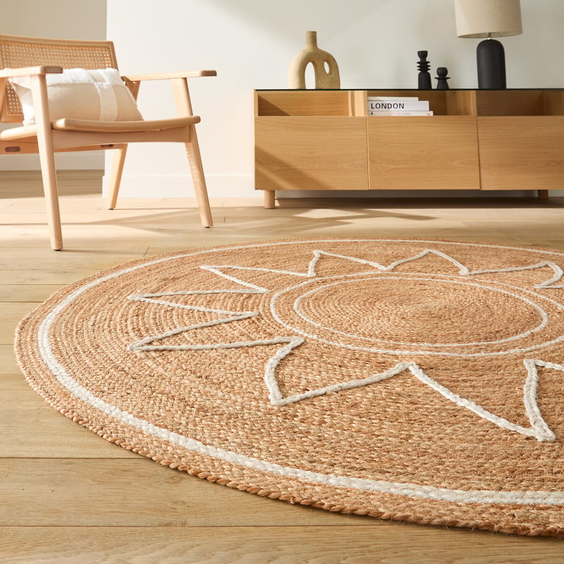 Runder Teppich Montesol, Jute