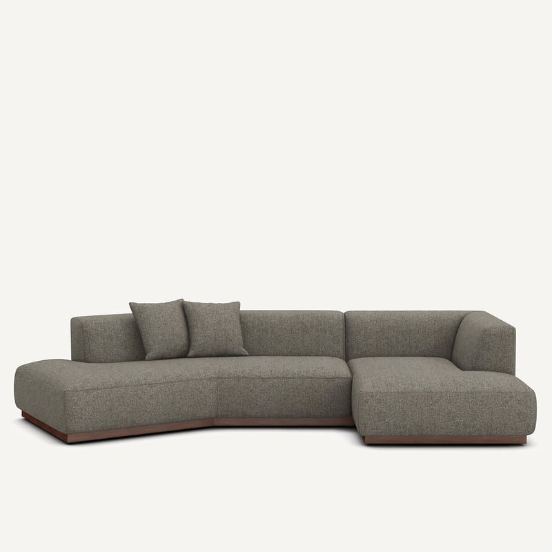Am.pm Offenes, Gerades Ecksofa In Tweed, Jacopo