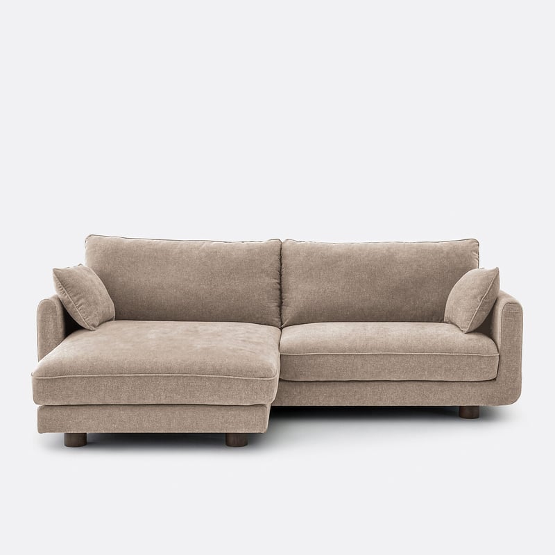 Wandecksofa, 3-sitzer, Aus Meliertem Polyester, Emilio