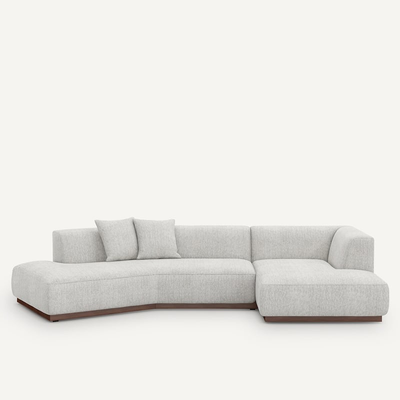 Am.pm Offenes Ecksofa Jacopo Mit Ecke Rechts, Jaspé-stoff