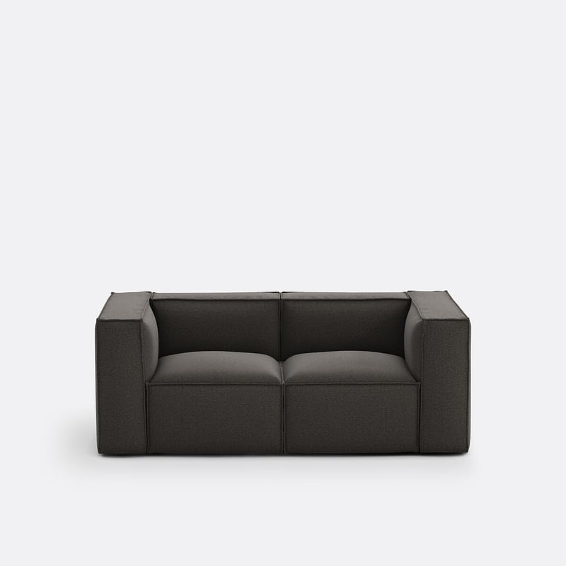 Modulares 2-sitzer-sofa Seven, Aus Strukturgewebe