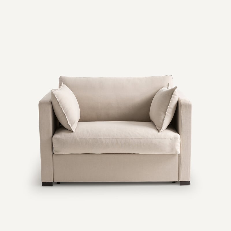 Am.pm 2-sitzer-sofa, Umwandelbar, Aus Geknittertem Leinen, Neo Kinkajou