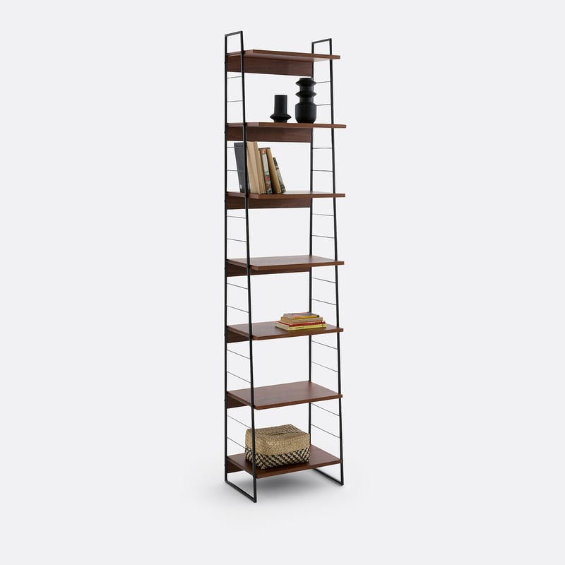 La Redoute Interieurs Bücherregal, Aus Stahl Und Walnussfurnier Höhe 220 Cm, Watford