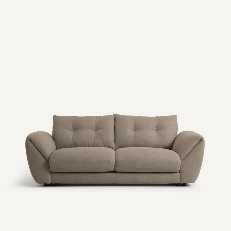 Am.pm 3p-sofa, Umwandelbar, Meliertes Leinen, Edgar