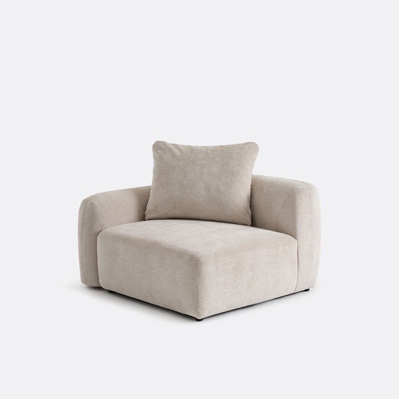 Halbes Sofa Mit Linker Armlehne Für Modulsofa, Jacquard-chenille, Amad
