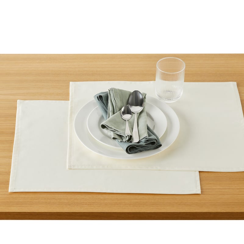 La Redoute Interieurs 2er-pack Beschichtete Tischsets Scénario, Weiche Baumwolle