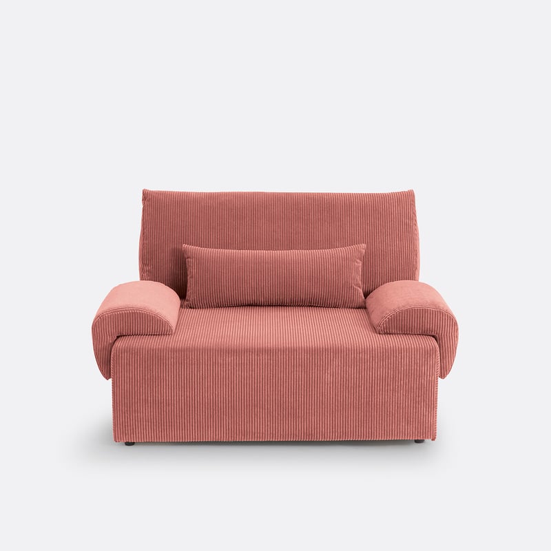 Schlafsofa Maona Mit Bettkasten, 2-sitzer, Aus Cord