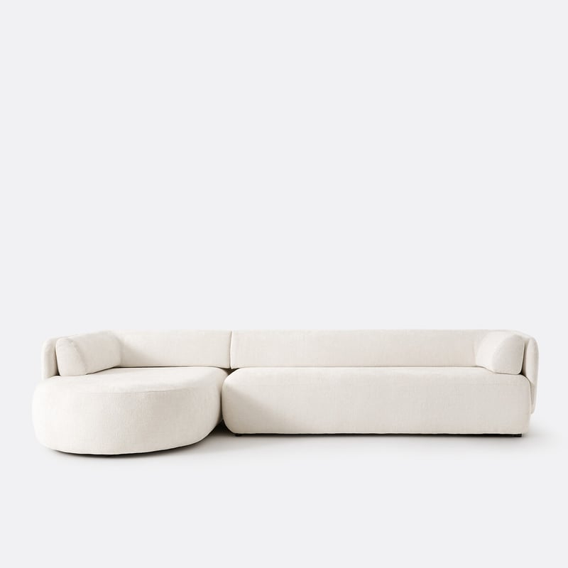 Ecksofa Mit Ecke Links Méridiano, Dicker Samt