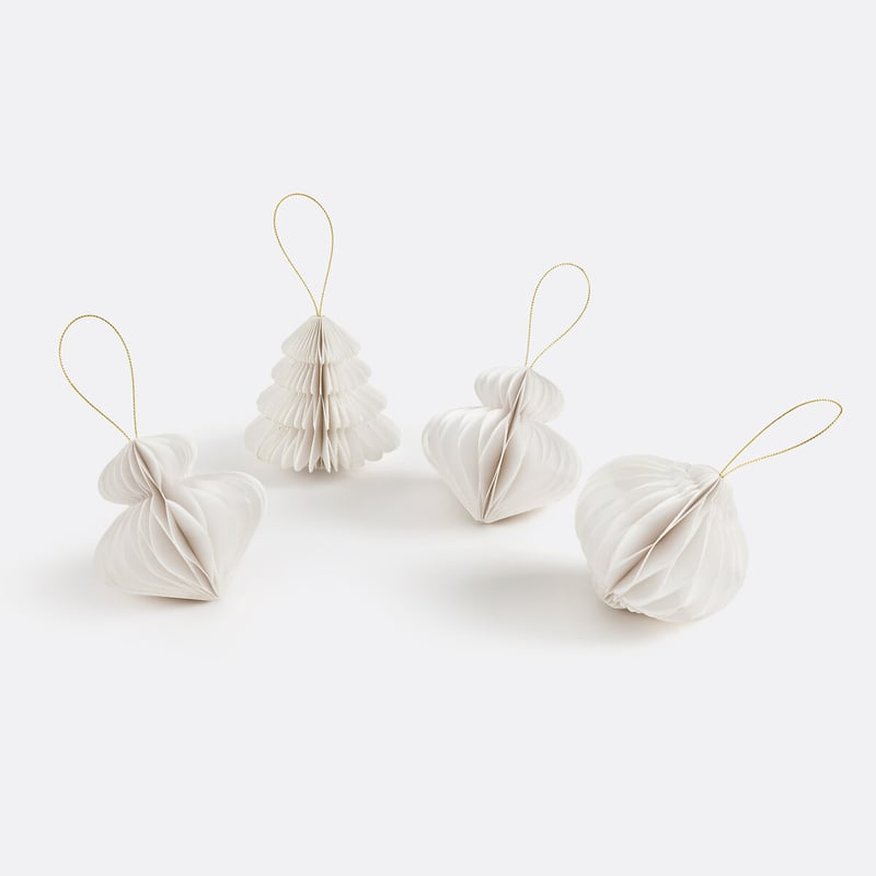 La Redoute Interieurs 4er-set Weihnachtsbaumanhänger Caspar, Aus Papier