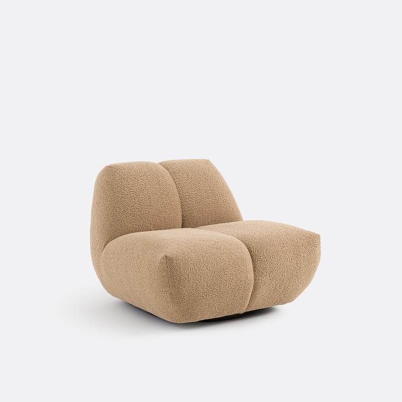 Drehsessel, Dickes Bouclé, Nuria