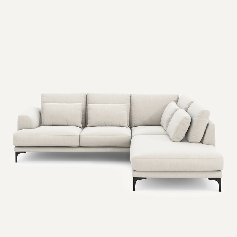 Am.pm Sofa Mit Geschlossener Rechter Ecke Aus Chenille-velours, Marsile