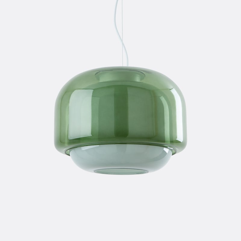 Hängeleuchte Aus Farbigem Glas Ø30,5 Cm, Kinoko