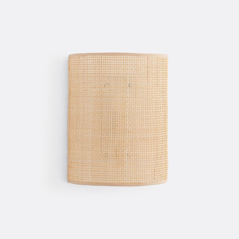 Wandleuchte Dolkie, Rattan
