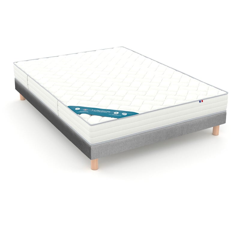Set Matratze Hr-schaum 35 Kg/m3, Fest, Liegekomfort Formgedächtnis + Unterbett
