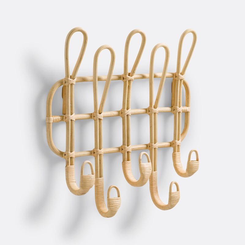 La Redoute Interieurs Wandgarderobe Miya Mit 5 Doppelhaken, Rattan