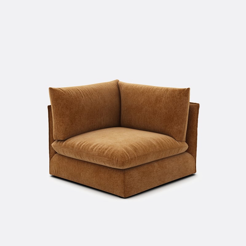 Eckelement Malo Für Modulares Sofa, Aus Meliertem Polyester