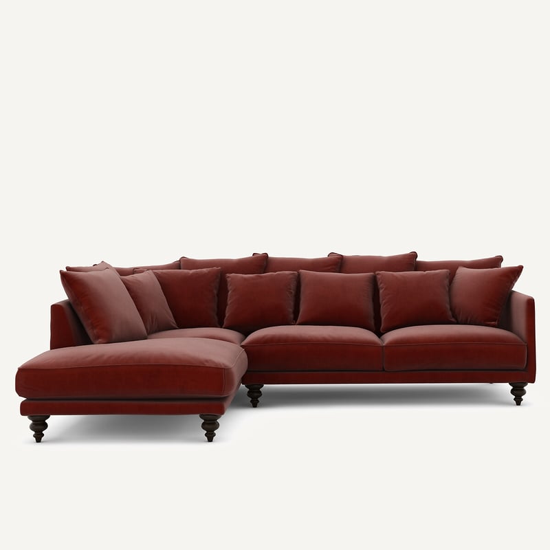 Am.pm Ecksofa, Aus Samt, Lazare