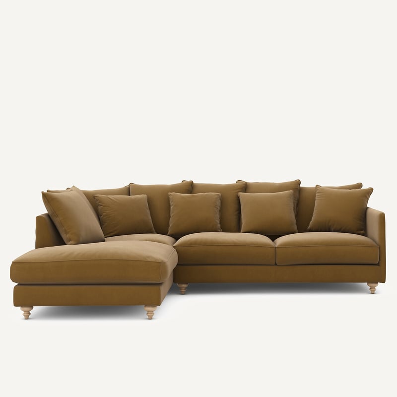 Am.pm Umbaubares Ecksofa Aus Leinenvelours, Lazare