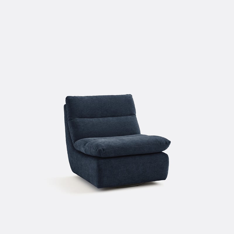 Drehbarer Sessel Aus Geprägtem Velours, Erable