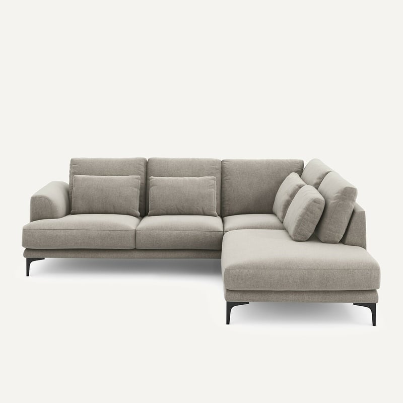 Am.pm Sofa Mit Geschlossener Rechter Ecke Aus Chenille-velours, Marsile