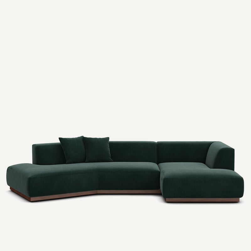 Am.pm Offenes Ecksofa Jacopo Mit Ecke Rechts, Samt