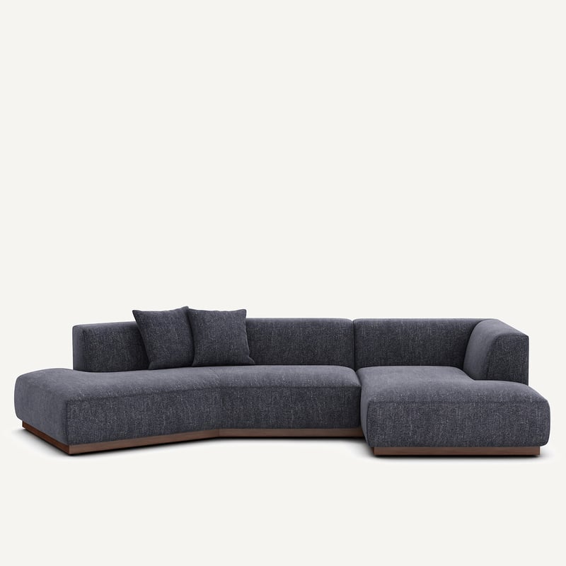 Am.pm Offenes Ecksofa Jacopo Mit Ecke Rechts, Meliertes Gewebe