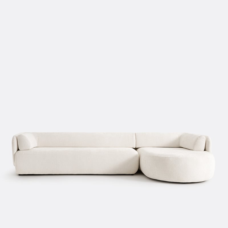 Ecksofa Mit Ecke Rechts Méridiano, Dicker Samt