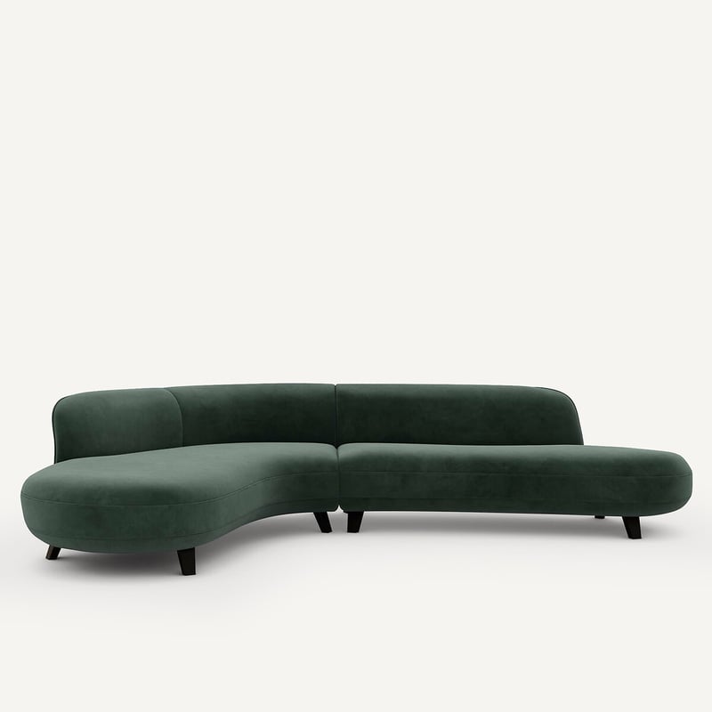 Am.pm X Emmanuel Gallina Ecksofa Aus Samt, Rosebury, Design Emmanuel Gallina