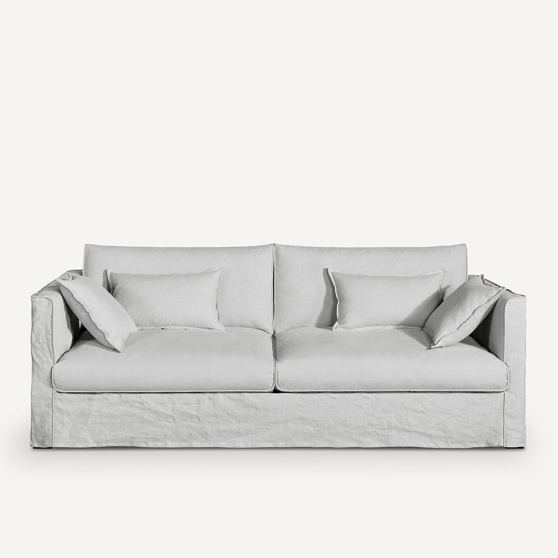 Am.pm Sofa, 3- Oder 4-sitzer, Aus Geknittertem Leinen, Camille