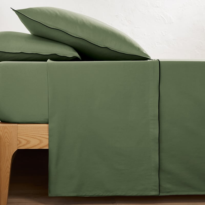 La Redoute Interieurs Flachbettlaken Aus Gewaschenem Baumwollsatin, 118 Fäden, Victor Uni