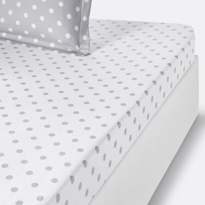 La Redoute Interieurs Getupftes Fixleintuch Clarisse, Flanell