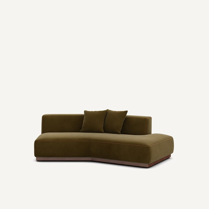 Am.pm Halbes Gerades Sofa Aus Samt, Jacopo