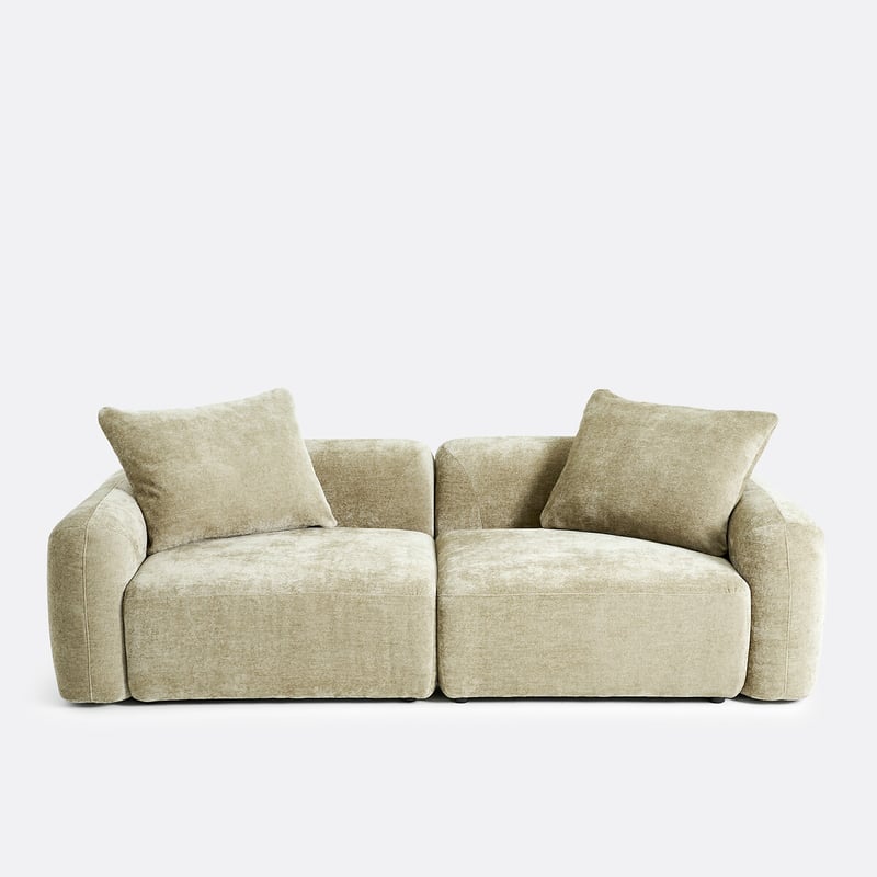 Modulares Gerades Sofa, 3-sitzer, Aus Chenille-jacquard, Amad