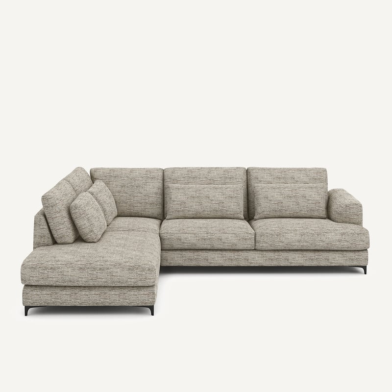 Am.pm Sofa, Linke Ecke, Conv Fischgrätmuster, Gesprenkelt, Marsile