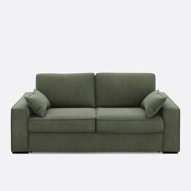 Schlafsofa Aus Feinrippsamt, Schaumstoff, Cecilia