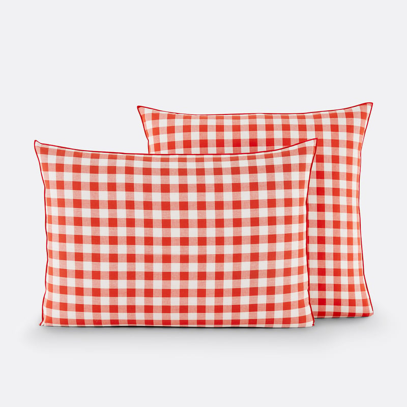 La Redoute Interieurs Kissenbezug Veldi Orange, Baumwolle