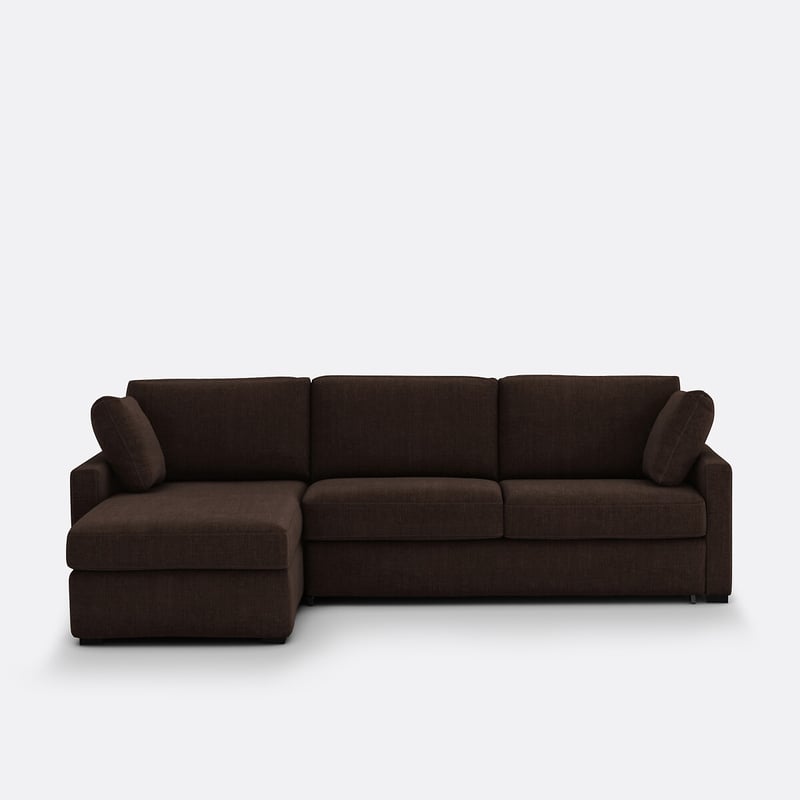 Ecksofa Timor, Mit Schlaffunktion, 4-sitzer, Baumwolle Und Leinen, Comfort Bultex®