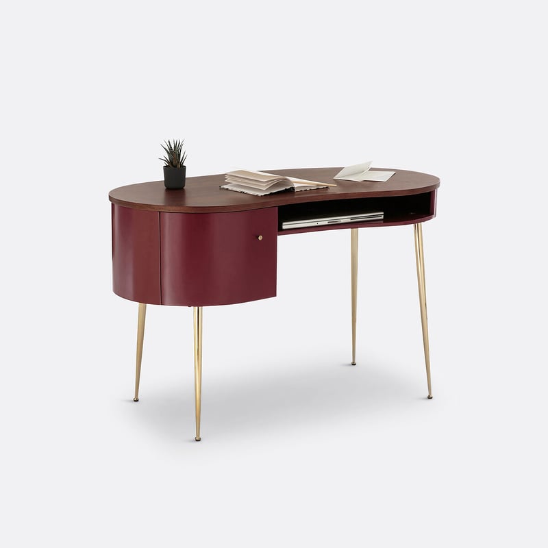La Redoute Interieurs Vintage-schreibtisch Topim, Nussbaumfurnier
